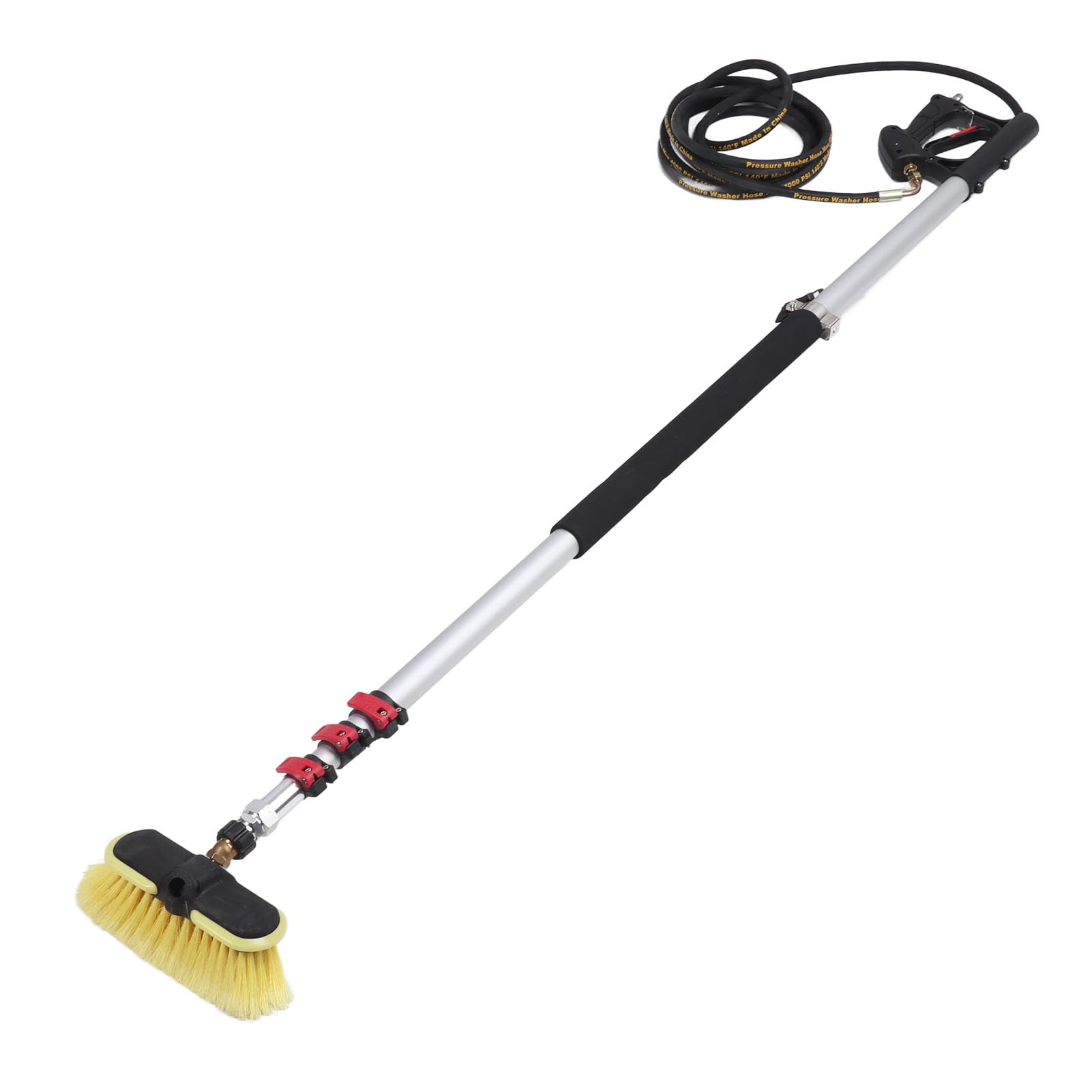 Varita de Extensión para Lavadora de Alta Presión, Conector Rápido de Entrada de Agua de 4000PSI, 6,55 M de Largo con Boquilla y Adaptador, Ideal para Limpieza Al Aire Libre
