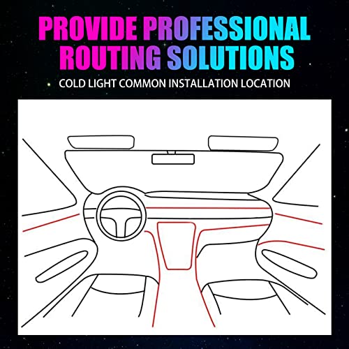 Miytsya 1 Pc Car Led Strip Lights, 16 Million Colors 5 In 1 With 236 Inches Fiber Optic, Multicolor Rgb Car Interior Lights Automobile Ambient Neon Lighting Kit With Wireless Bluetooth App Control #TOP6