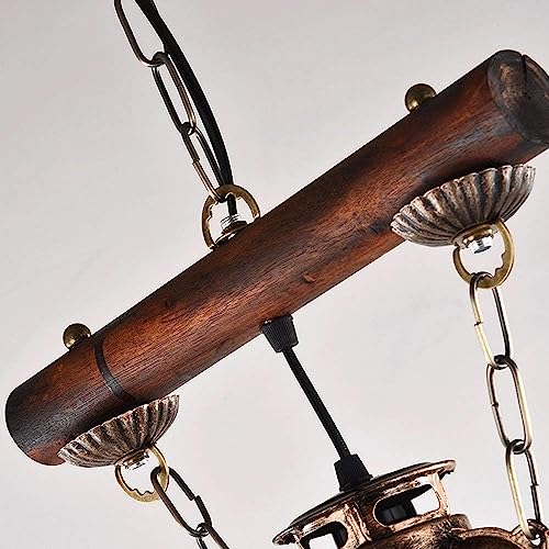 Candelabro de techo vintage HAZARA estilo lámpara de queroseno 6
