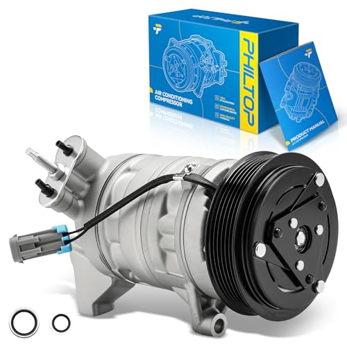 Image of PHILTOP 2022100 Air Conditioner AC Compressor with Clutch for Chevy Equinox 2010-2011 3.0L, GMC Terrain 2010-2011 3.0L