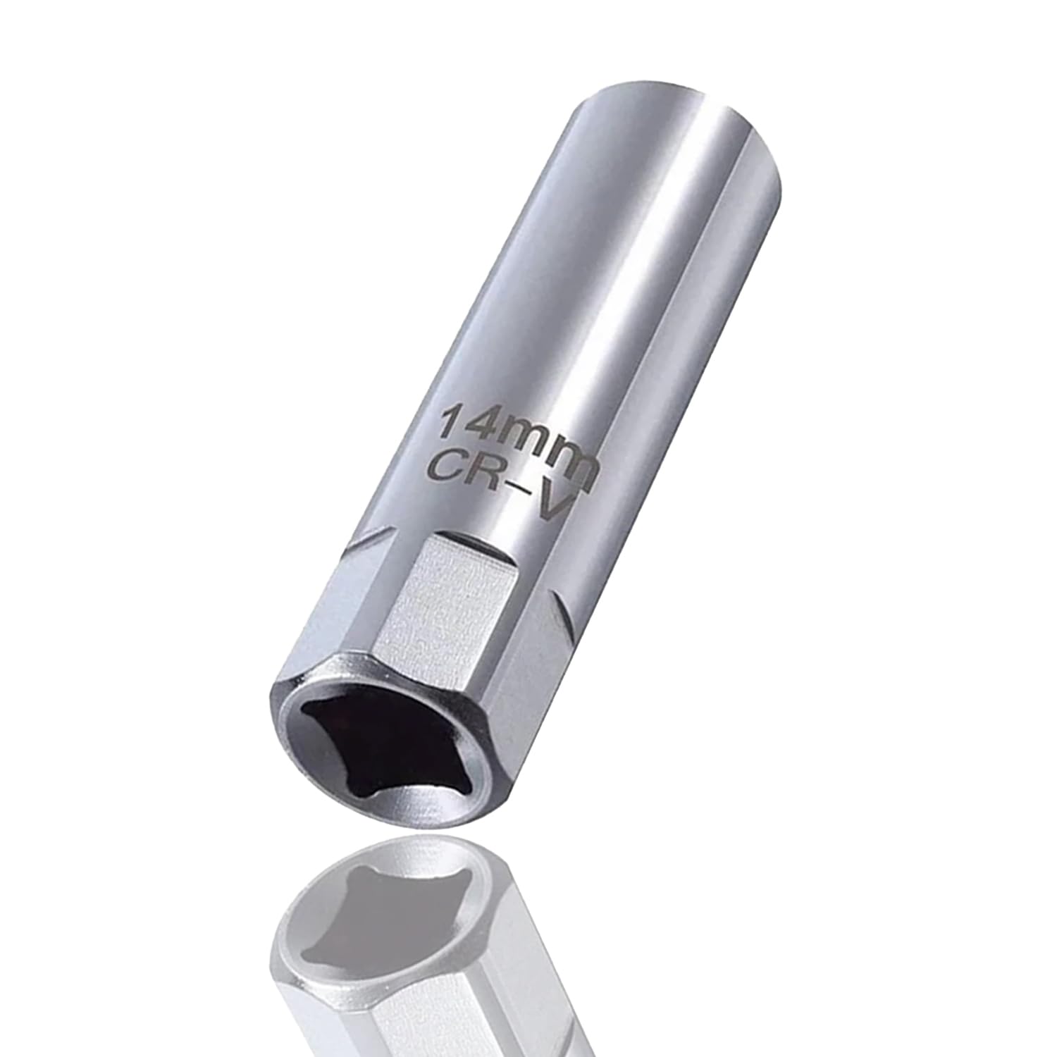 Youzzei 14mm Zündkerzenschlüssel, 12-Punkt Dünnwandig Zündkerzen Nuss, Magnetic 3/8-Zoll-Antrieb Zündkerzenschlüssel 14mm Entferner-Installer-Werkzeugsatz Für Die Meisten Fahrzeuge