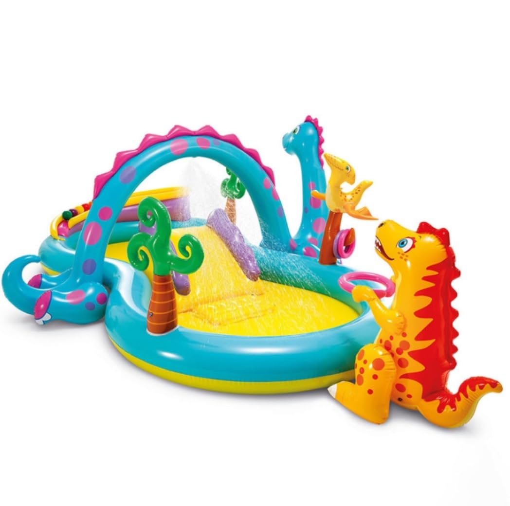asdchZen inflatable swimming, Slides Swimming Pools Bouncy Castle Small Paddling Pool Inflatable Waterslide Gardens Summer