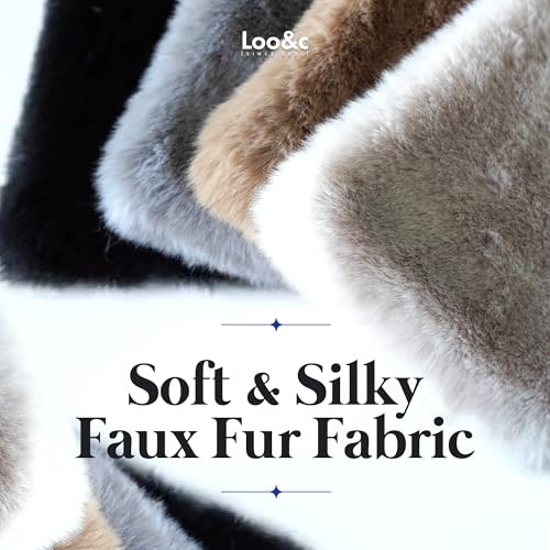 Magnet Faux Fur Tippet Women's Scarf, Thick Neck Wrap, Cold Protection, Warm Collar Winter Snood4