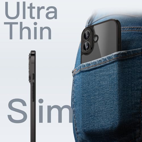 Image of JETech Slim Case for iPhone 17 6.3-Inch with Camera Lens Full Protection, Ultra-Thin Lightweight Clear Minimalist Protective Phone Cover (Black)