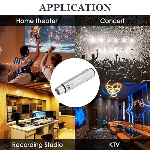 Image of MX 3 Pin XLR Microphone Connector pin Pure Copper Nickel Plated Pins1 for High Conductivity microphone (3-pin XLR female to mono female, Pack of 1, MALE /FEMALE)