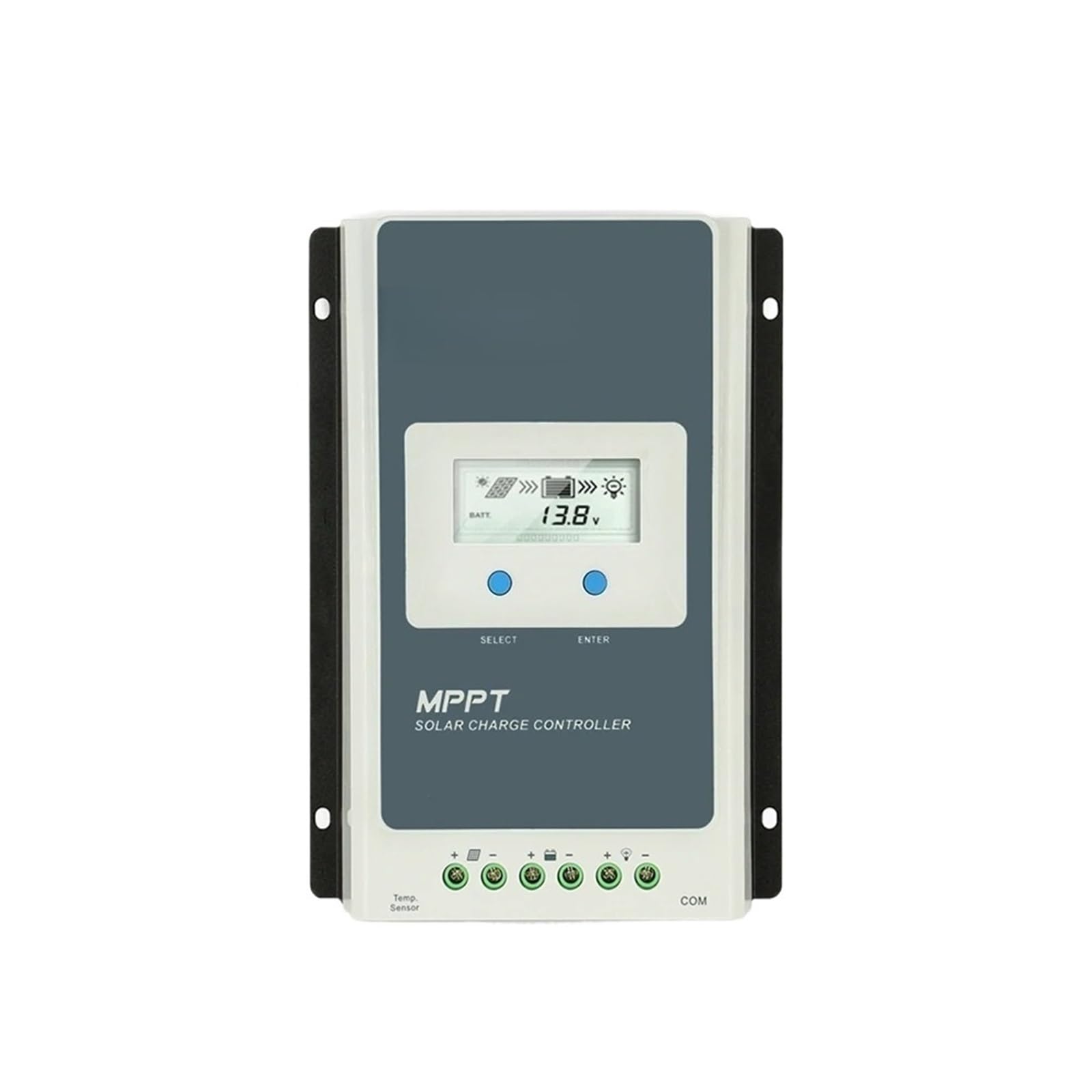 LCD 10A 20A 30A 40A regulator słoneczny, 12V 24V do uszczelek żelowych kwasowo-ołowiowych powodziowe baterie litowe MPPT kontroler ładowarki słonecznej Wysoka wydajność(2210AN)