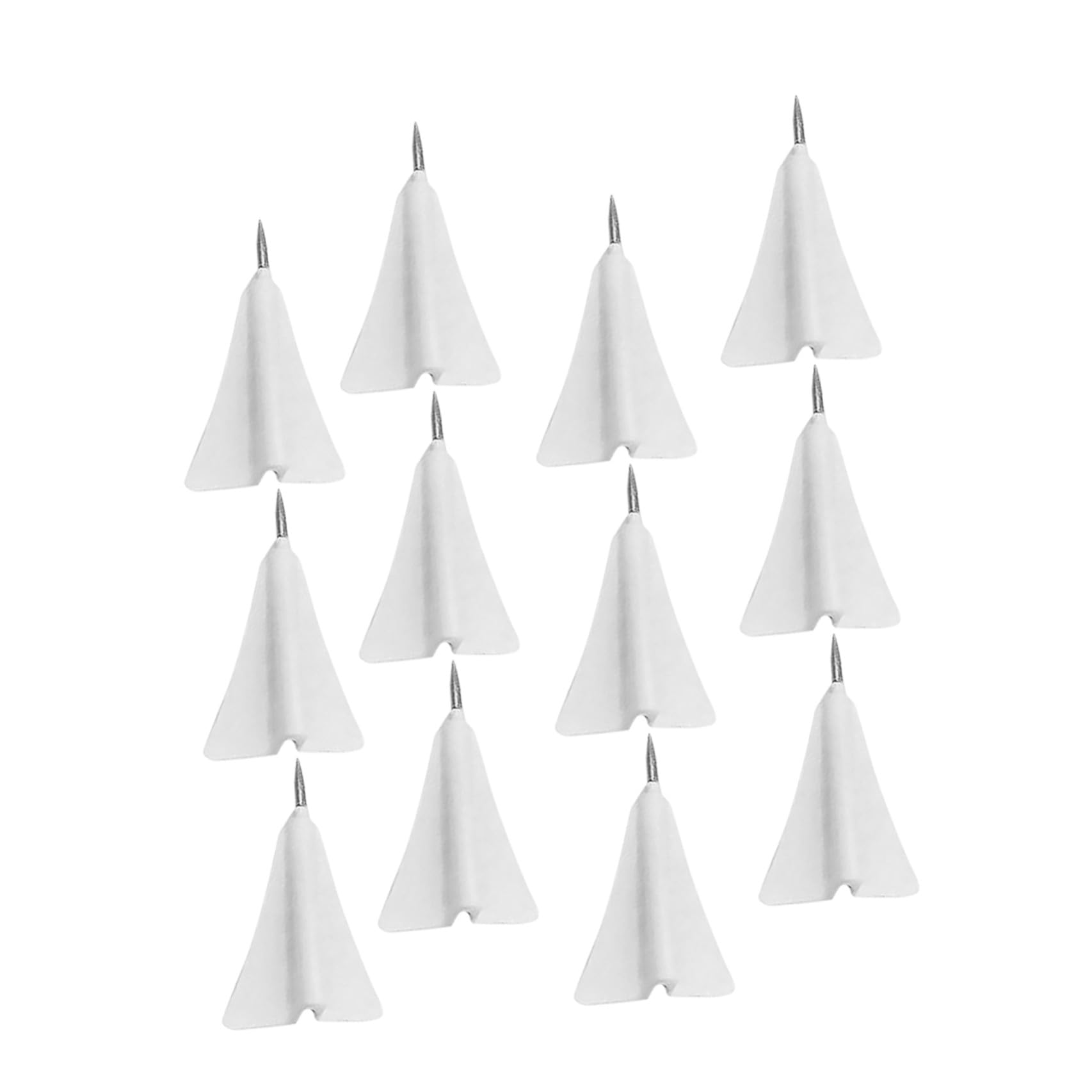 Puntine da Disegno a Forma di Aereo 12 Pezzi Abs Acciaio