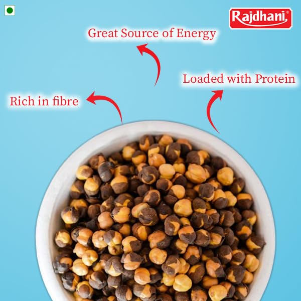 Image of Rajdhani Roasted Chana 200g | Without Skin | High Protein Snack | Healthy Roasted Chana Whole | Ready-to-Eat | Fibre Rich & Gluten Free
