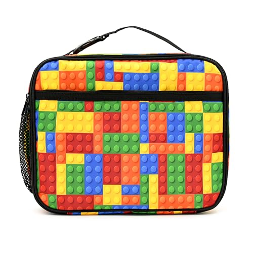 Droerfes Brick Insulated Lunch Box Reusable Lunch Bag Women Men Cooler Tote Bag For Kids Boys Girls Work Picnic School Office