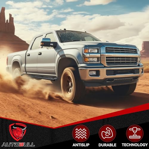 AutoBull Running Boards Side Steps Compatible with 2009-2018 Dodge Ram 1500, Ram 2019-2024 1500 Classic(New Body Style Not Fit) Crew Cab, Ram 2010-2026 2500 3500 Black Textured Aluminum Nerf Bars by AutoBull - Image 3