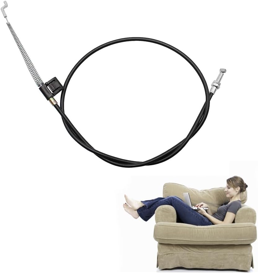 PERFETSELL Universal Sofa Chair Recliner Release Pull Handle Replacement Parts with Cable Metal