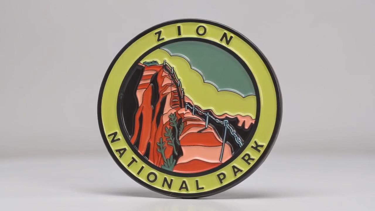 Imán Redondo Utah National Park 52mm miniatura 6