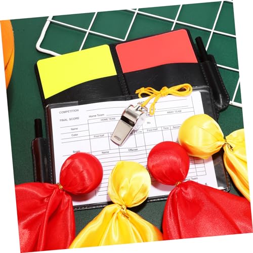 Kit de árbitro KESYOO con banderas rojas y silbatos miniatura 3