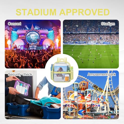 USPECLARE Clear Backpack Stadium Approved 12X11x6, Waterproof Clear Bag Stadium Backpack for Concert Work Sport Event 6