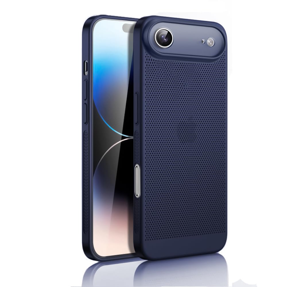 Dl3 Mobilak Case For iPhone 17 Air Heat Dissipation Case with Built-in Camera Lens Protector Slim Fit Breathable Cooling Anti-Fingerprint Hard PC Back Shockproof Cover