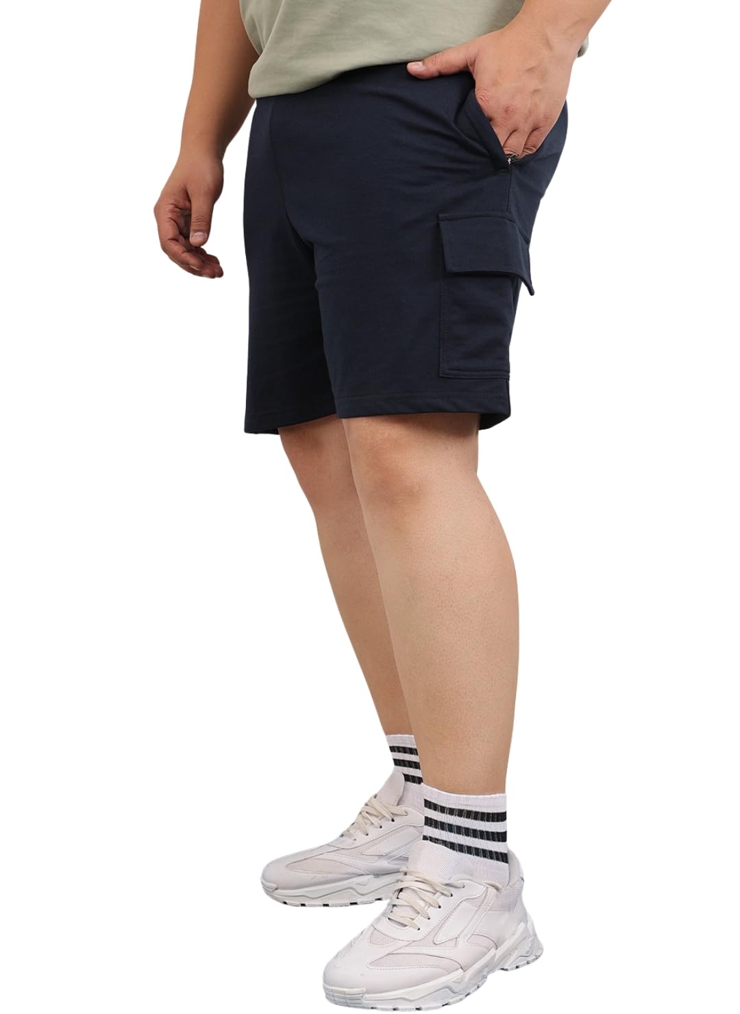Men Plus Size Cotton Cargo Shorts Regular Fit Casual Wear 3XL-9XL-image-25