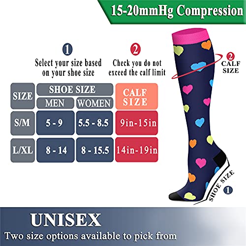 Image of QUXIANG Copper Compression Socks for Women & Men Circulation (8 Pairs) - Best for Running Athletic Cycling - 15-20 mmHg