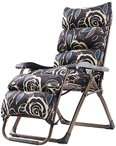 Silla de Gravedad Cero Tumbona Reclinable Patio Sillas de Camping Plegables con Cojín Exterior