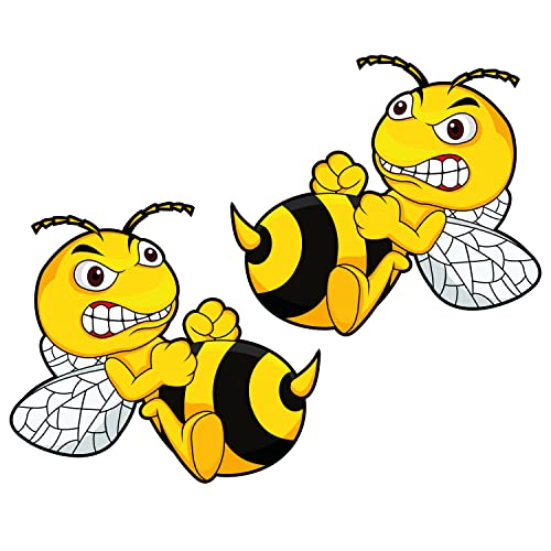 'Juego de 2 pegatinas 'Diablo abeja, Angry Bee, por 15 x 9 cm, Número de Referencia coche _ 099 _ 2, außenklebend para coche, camión, Moto, Art-Land, Mofa, Roller, vehículos, UV y RESISTENTE a la intemperie, para waschanlagen Adecuado