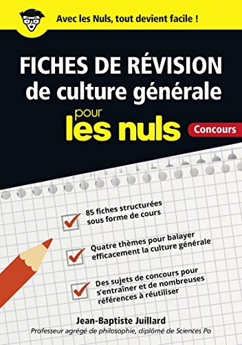 Télécharger Fiches de révision de culture générale pour les Nuls Concours Livre PDF Gratuit