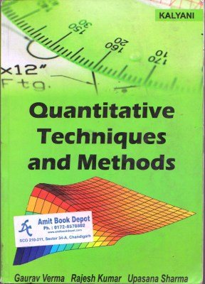 Quantitative Techniques & Methods B.Com 4th Sem. Pb. Uni. | Amazon.com.br