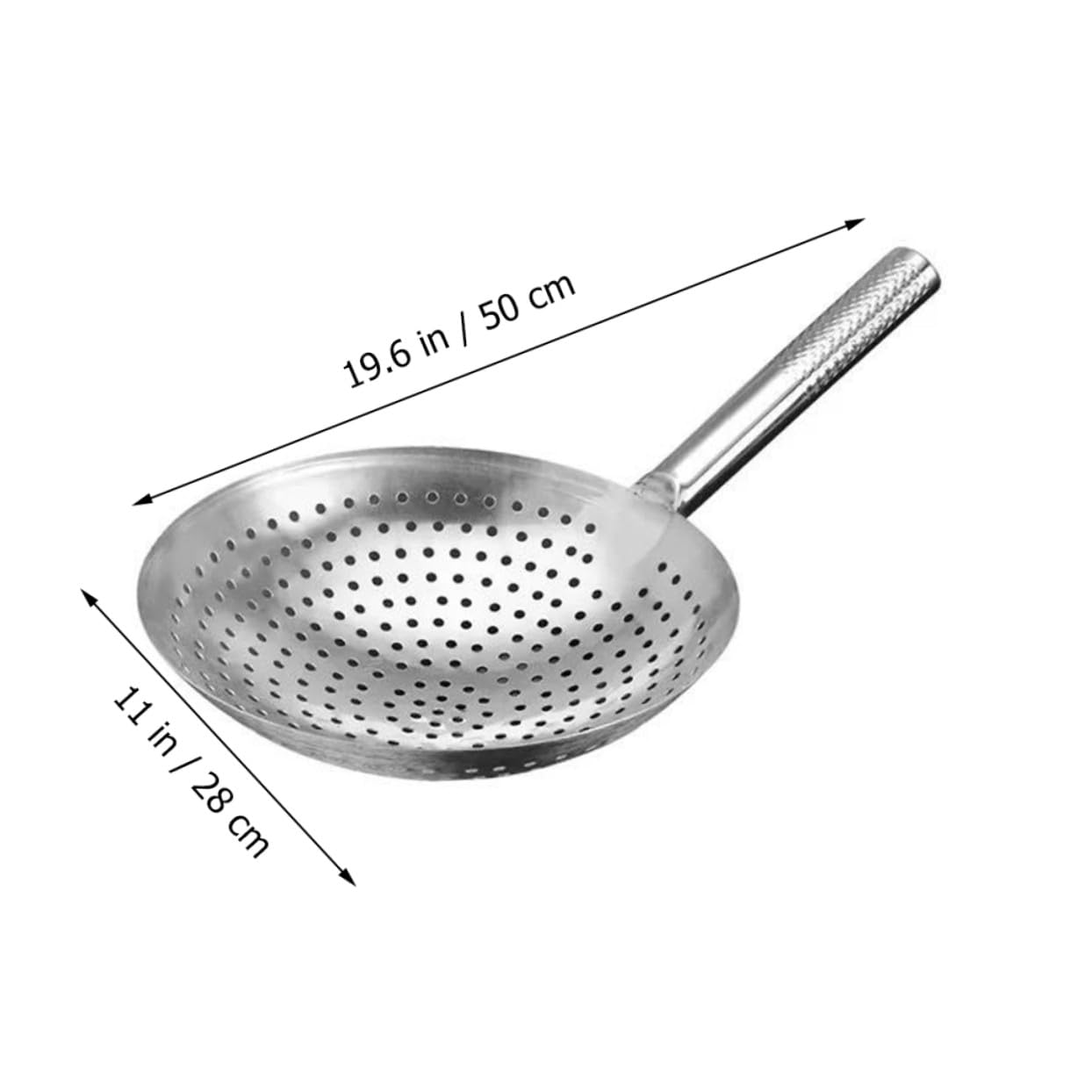 Schiumarola Grande in Acciaio Inox Argentato, 1 Pezzo | Filtro a Maglia Fitta, Separa Olio Caldo e Acqua Bollente, Uso per Hotel e Ristorante