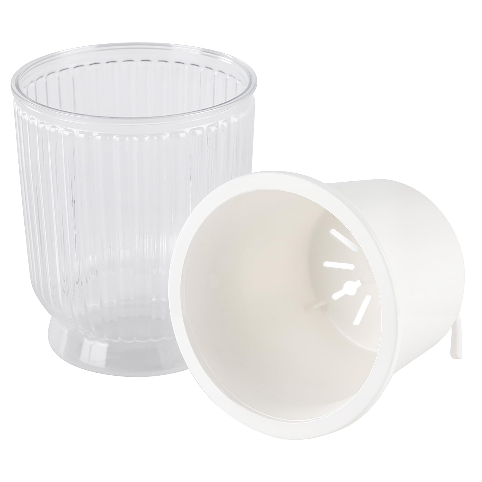 8 vasi autoirriganti da 12 cm, piccoli, rotondi, per piante, autoirriganti, con sistema di irrigazione autoirrigante, per piante da appartamento