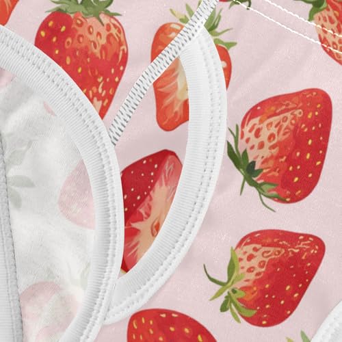 Wusikd Strawberries Boys' Underwear Cotton Pink Boys Briefs Soft Toddler Underwear 2T 5