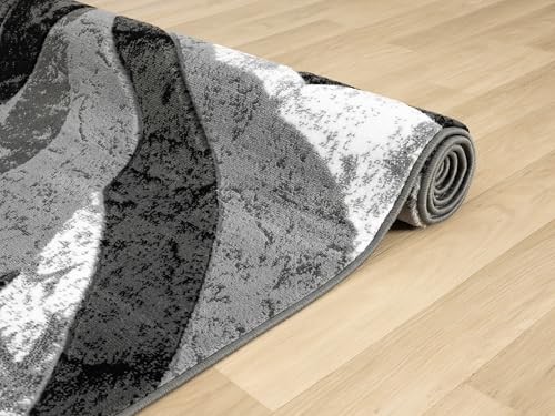 Tapete moderno abstracto geométrico para sala y dormitorio miniatura 6