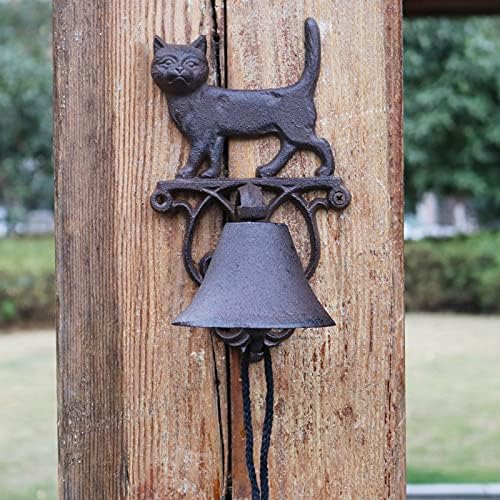 Country Retro Cast Iron Wrought Iron Doorbell Wall Bell Hand-cranked Door Bell Outdoor Courtyard Garden Kitten Doorbell