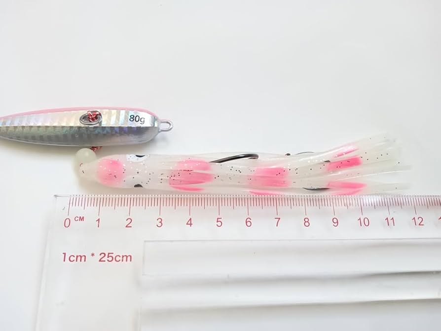 Amazon.co.jp: インチク 80g 5色あり 夜光玉付 蓄光 オモリ部分