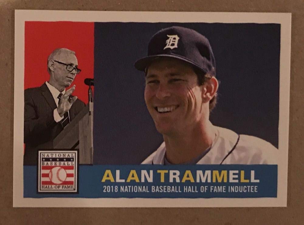 2018 Topps Throwback Thursday HOF Induction #151 Alan Trammell Detroit Tigers HALL OF FAME INDUCTION COMMEMORATIVE CARD
