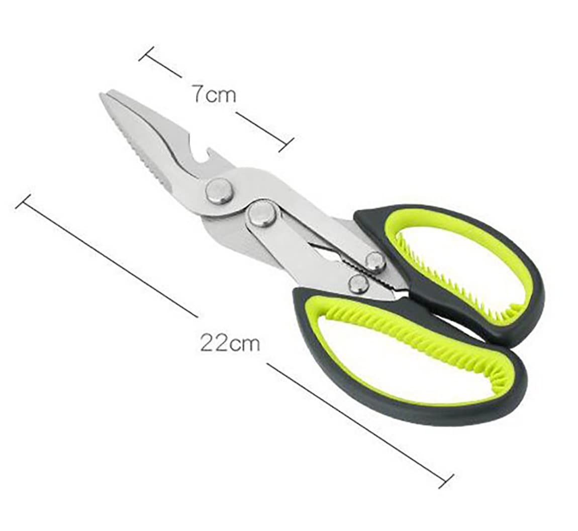 Geflügelschere für die Küche, multifunktionale Küchenschere aus Edelstahl, Cutter, Schere, Kochutensilien, Frozen Bon (Gold)