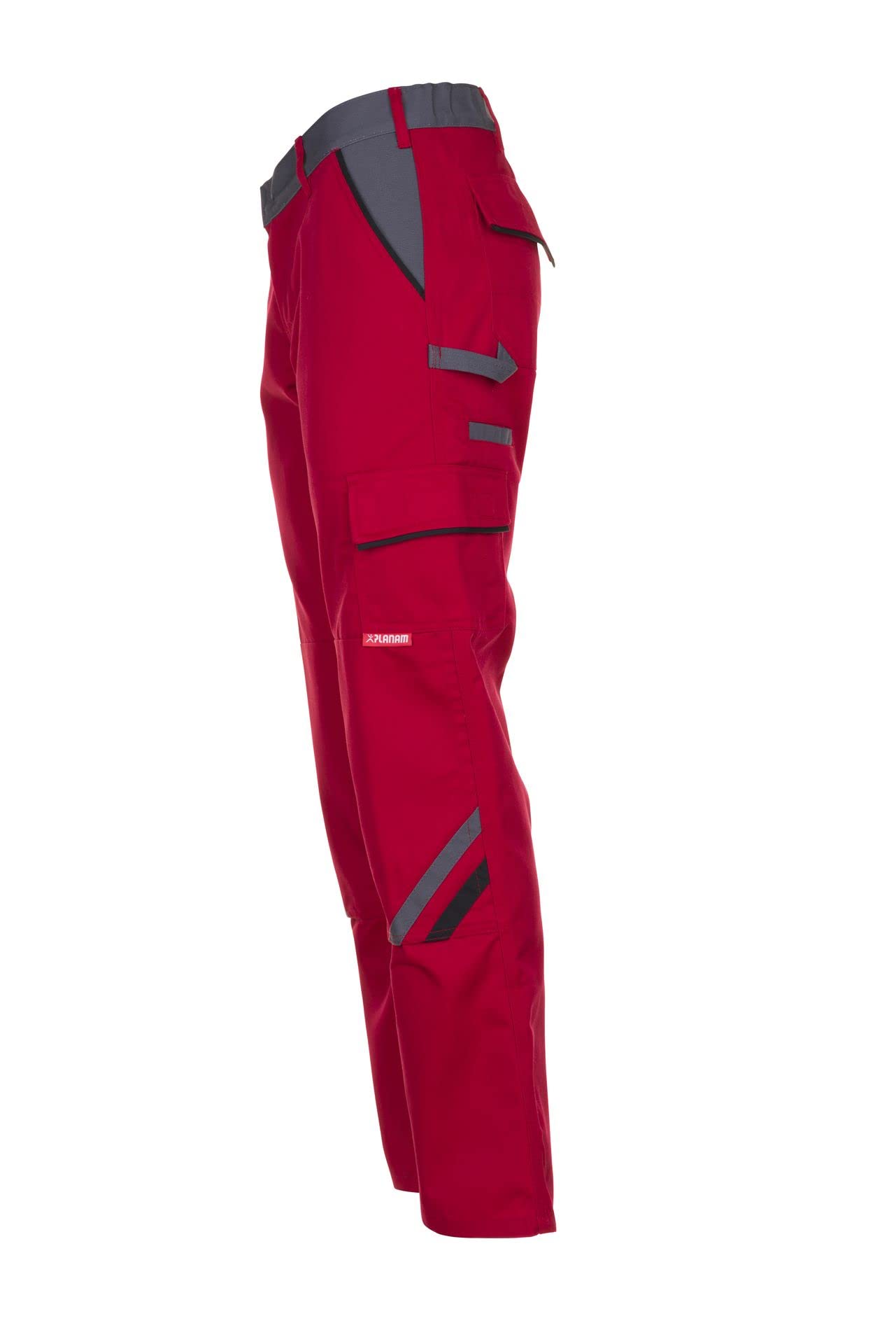 Planam Women Pantalon pour femme Highline taille 50 en rouge ardoise noir, Rouge/Ardoise/Noir, EU