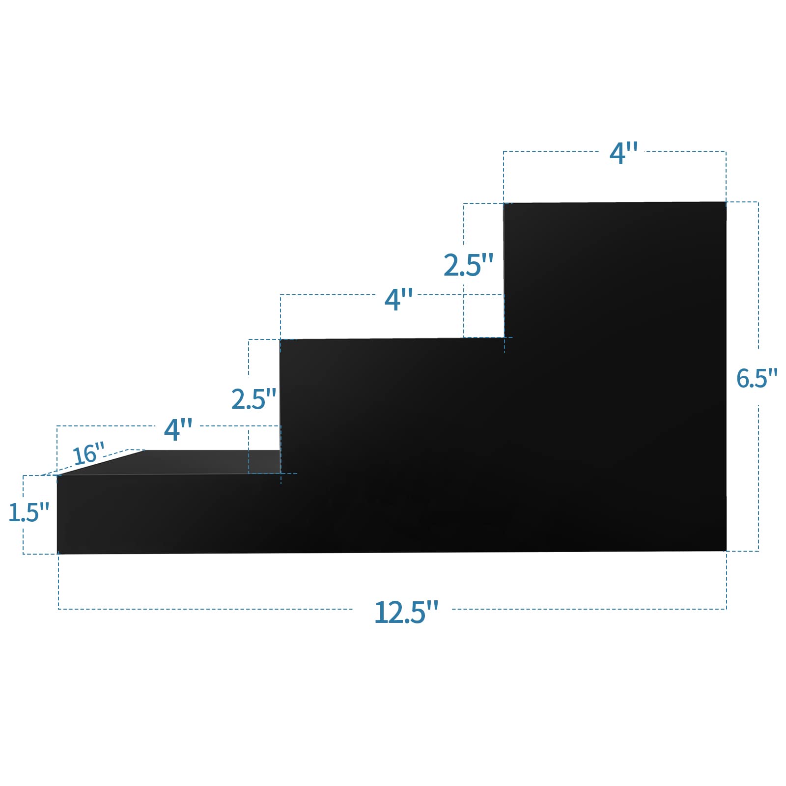 CiaoHER Large Acrylic Wine Liquor Bottle Rack 16x12.5x6.5in 3tier Black Countertop Riser Display for Bar Coffee Leisure Station Retail Store Shop Grocery Collection Organizer Stand?2pack