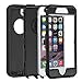 Annymall Case Compatible with iPhone 8 & iPhone 7, Heavy Duty [with Kickstand] [Built-in Screen Protector] Tough 4 in1 Rugged Shockproof Cover (Black)