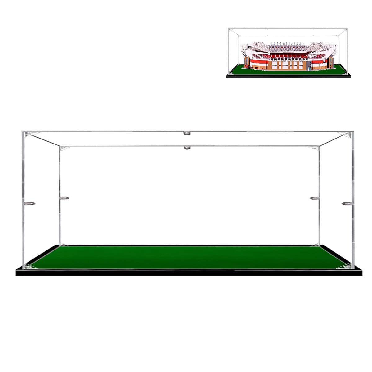 Hosdiy Acrylic Display Case for Lego Old Trafford Manchester United 10272 - Display Case Compatible with Lego 10272 (Only Display Case, No Building Set)