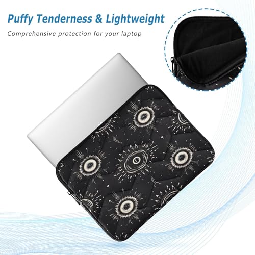 Funda para portátil 13-14 pulgadas patrón ojos negro miniatura 5