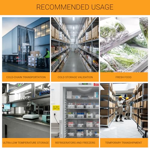 Image of Fluke 961C Temperature Humidity Logger with external sensor USB Connection 32000 Points Record Capacity -40.0Cto85.0C IP54 Refrigerator Thermometer Vaccine RH Monitor for Freezer Cold Storage (1Pcs)