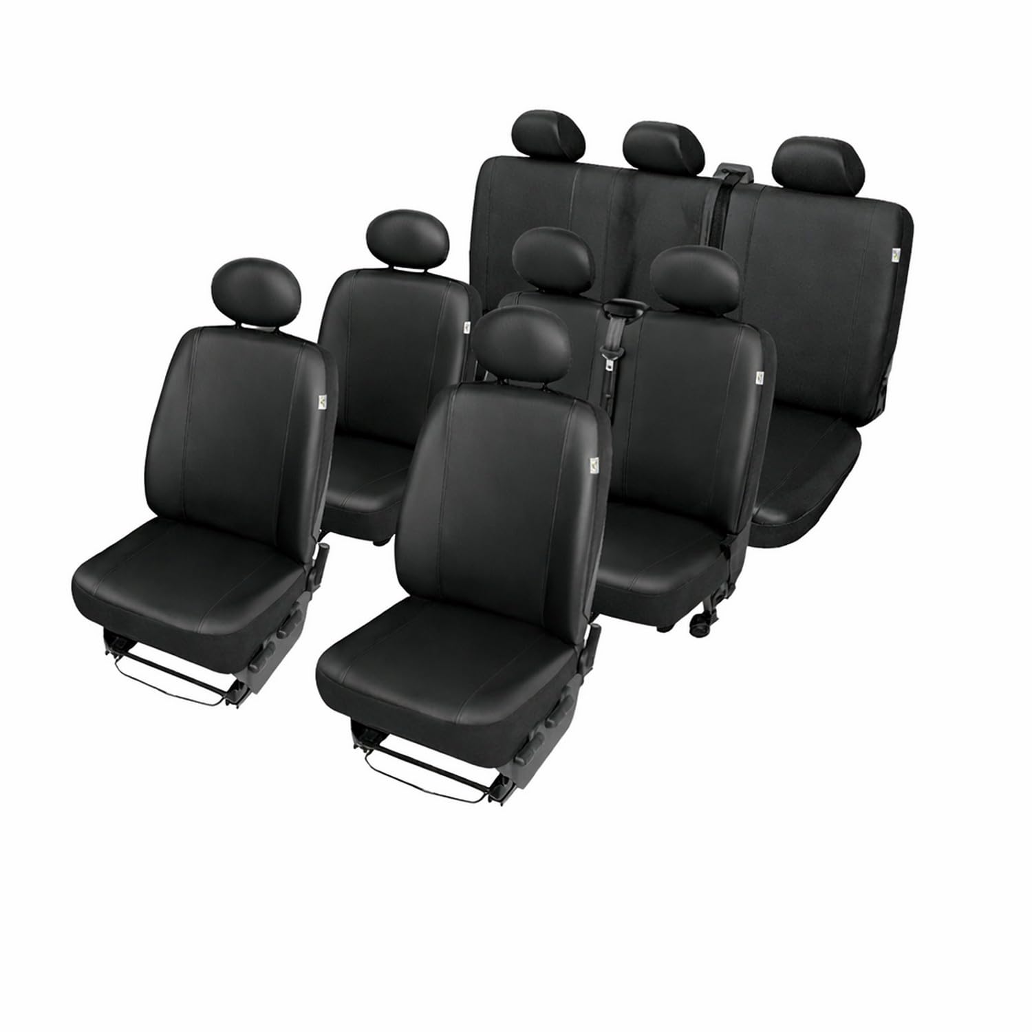 1+1+1+2+3 8-Sitzer Schwarz Set Komplettset Sitzbezüge Wohnmobil Autositzbezüge Transporter Sitzbezug Schonbezug Schonbezüge Autoschonbezug Sitzauflagen Sitzschutz Auto Practical