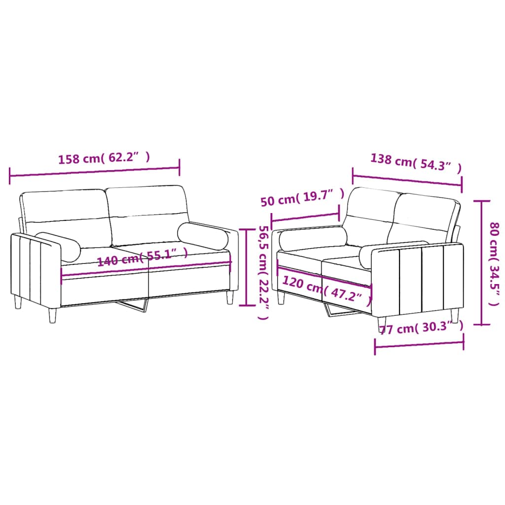 Juego de 2 piezas de sofá con cojín de ruedas, tejido amarillo claro para salón, resistente y transpirable, asiento acolchado grueso y reposabrazos, estructura de madera contrachapada