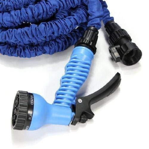 EBOFAB 50 Feet Expandable Garden Hose Pipe for Car Washing Gun 7 Adjustable Modes Plastic Hoses Pipe Garden Pipe(Multicolour)