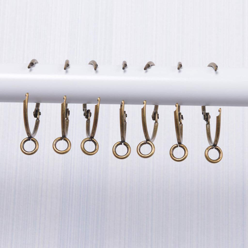 Anelli per Tende 10 Pezzi Anelli per Tende Aperti in Bronzo con Occhiello 1,5 Pollici Apribili in Ottone Anelli per Tende in Metallo Fibbia per Tenda da Doccia per Asta Fissa, Antiruggine, Facile da