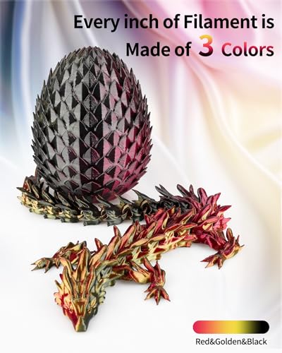 Image of LANDU Silk Tri-Color PLA Filament 1.75mm 2Kg, 2Pcs 1KG Triple Color Silk PLA Filament, Silk Bundle PLA Filament, Neatly Wound 3D Printer Filament, Multicolor Filament + /-0.02mm, Black Red Gold