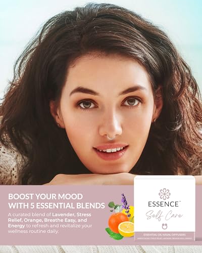 Essence Nasal Diffuser Self Care Bundle – Essential Oil Silicone Nose Rings for Stress, Energy & Mental Clarity – Wearable Aromatherapy Pack for Wellness & Mood Balance - Image 3