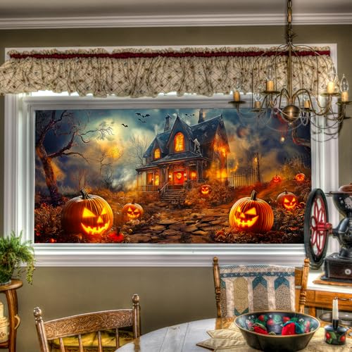 Película adhesiva decorativa para ventana Halloween 39.3×17.7 pulgadas miniatura 1
