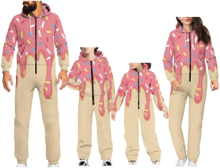 Christmas Women's Men's One Pieces Jumpsuits, Onesie Pajamas Adult Cosplay Costume, Kids Sweater Pajama Sets