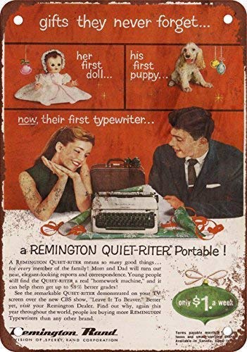 TammieLove 1957 Remington máquinas de Escribir; n & ndash Metal Sign Metal Warning Sign 8 x 12 Pulgadas