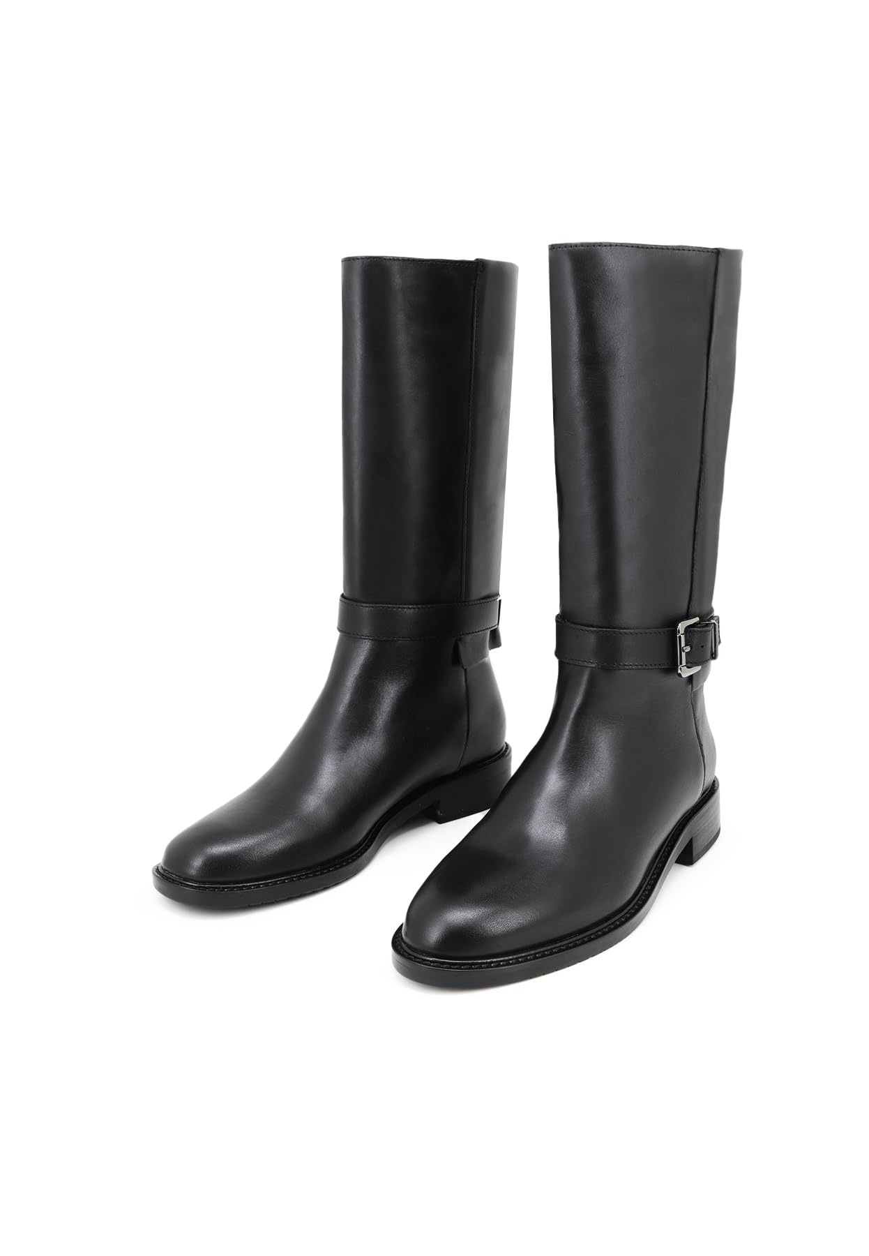 QUEEN HELENA Stivaletti in Pelle Stivali con Tacco Basso Casual Donna L-445