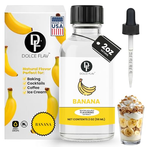 Dolce Flav Natural Banana Extract – 2 oz Water-Soluble Pure